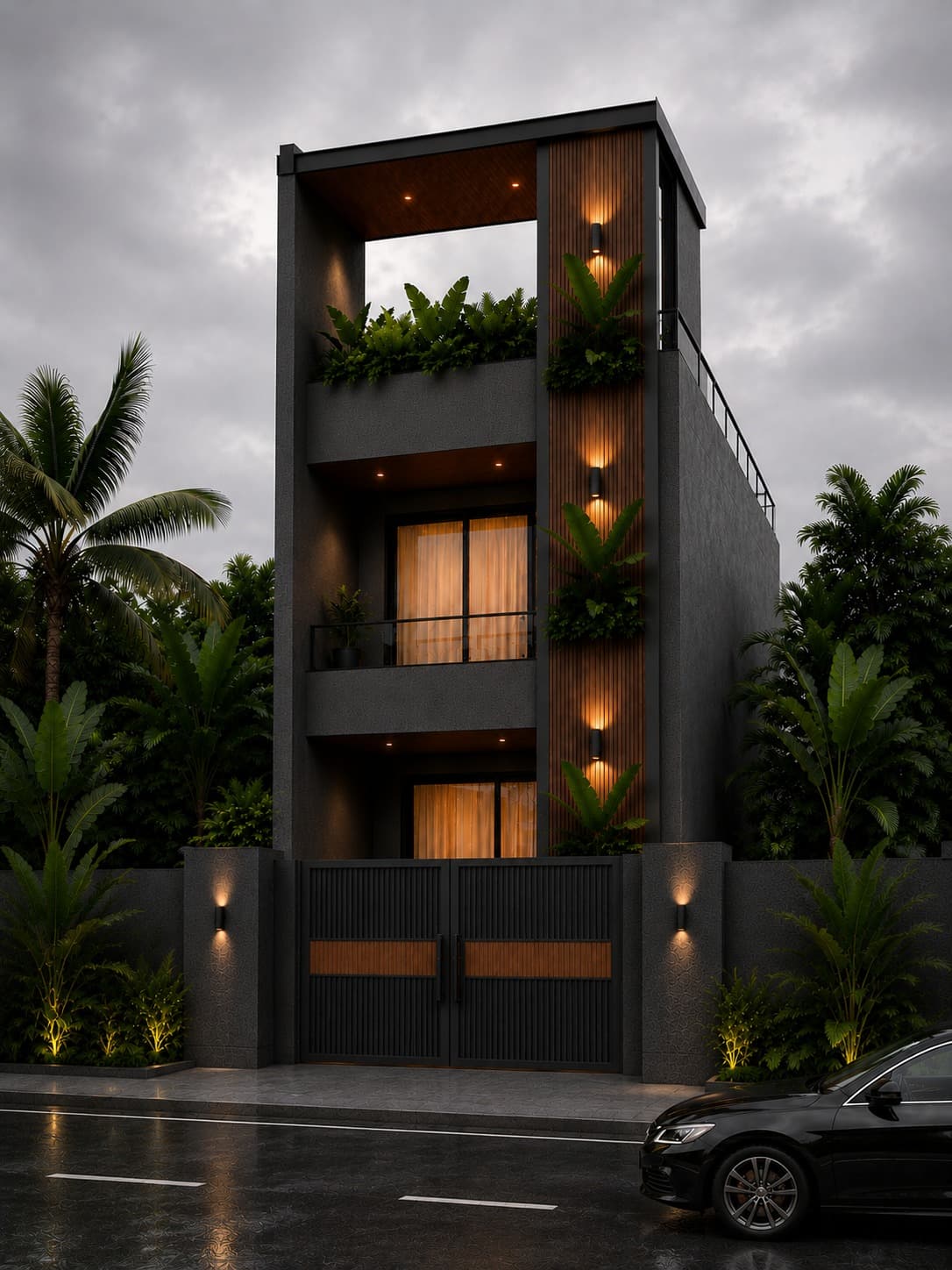 Modern BRVillasa duplex villa facade